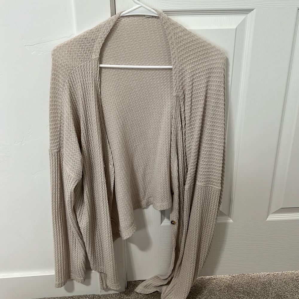 American Eagle waffle cardigan